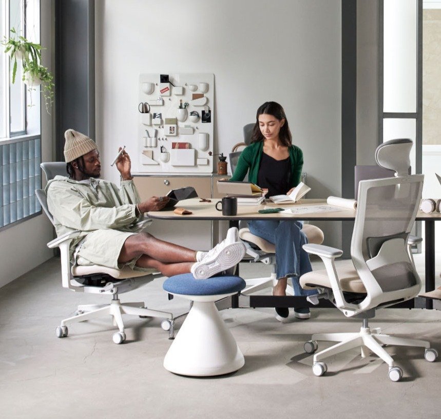 시디즈 T50 HLDA 컴퓨터 책상 의자 방문설치, 화이트 + 코랄쿠폰할인 상세 이미지 1