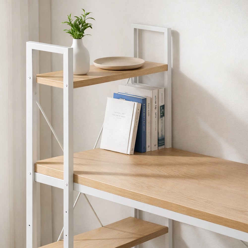 코멧 컴퓨터책상 1260, 화이트 상세 이미지 1
