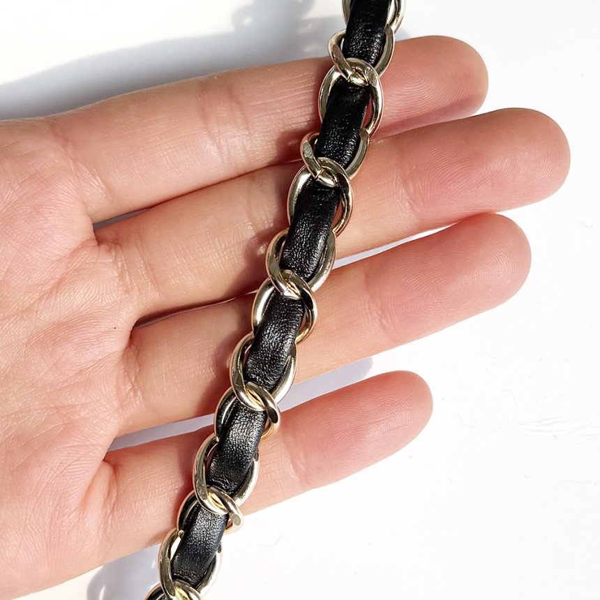 6mm 리얼소가죽 검정 랍빠끈 체인줄 블랙 가죽줄, 1개할인· 1일 남음 상세 이미지 2