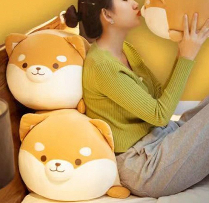 아트조이 엎드린 시바 인형 쿠션, 혼합색상 상세 이미지 1
