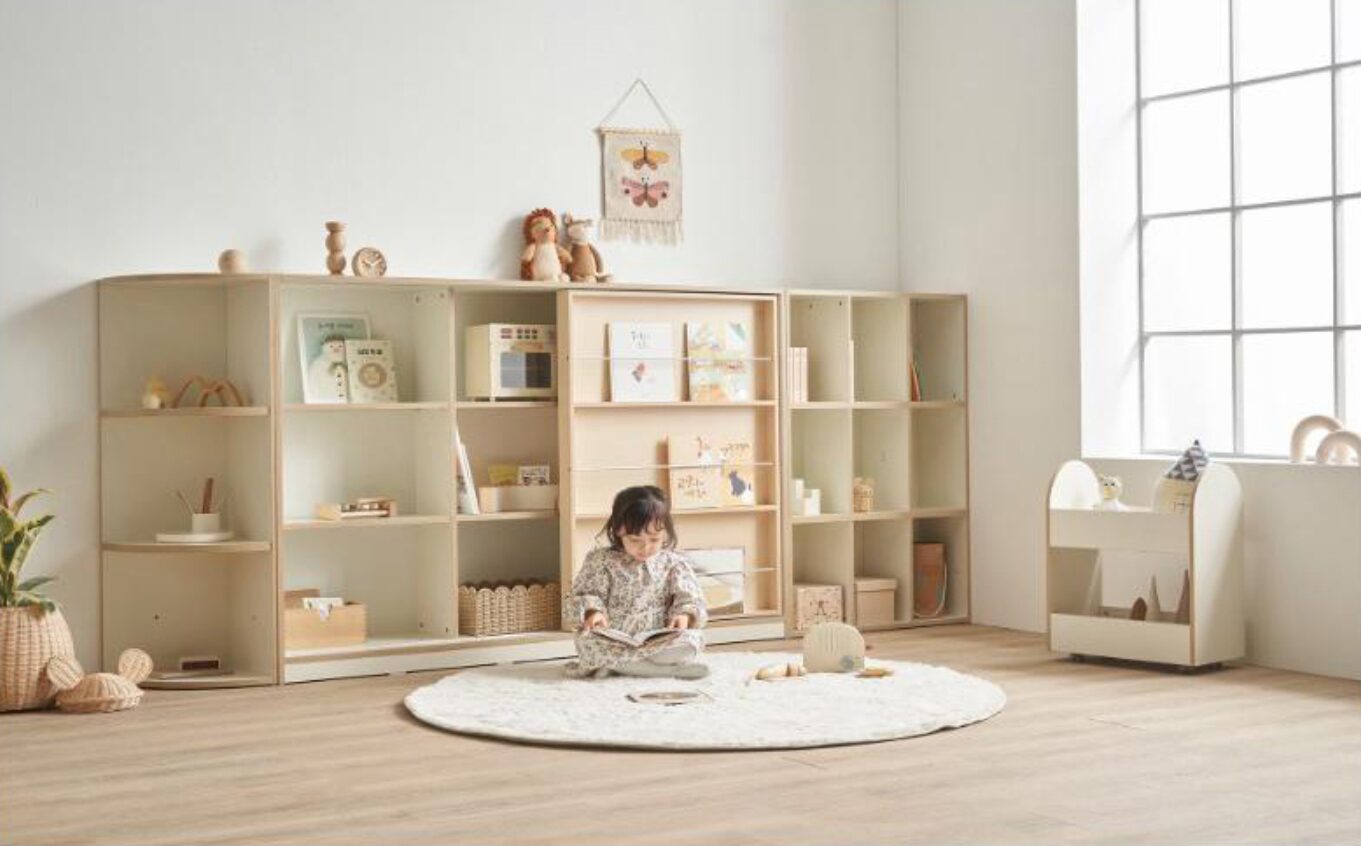 리바트 아동용 꼼므 반원 책장 D295 방문설치, 화이트, 3단쿠폰할인 상세 이미지 1