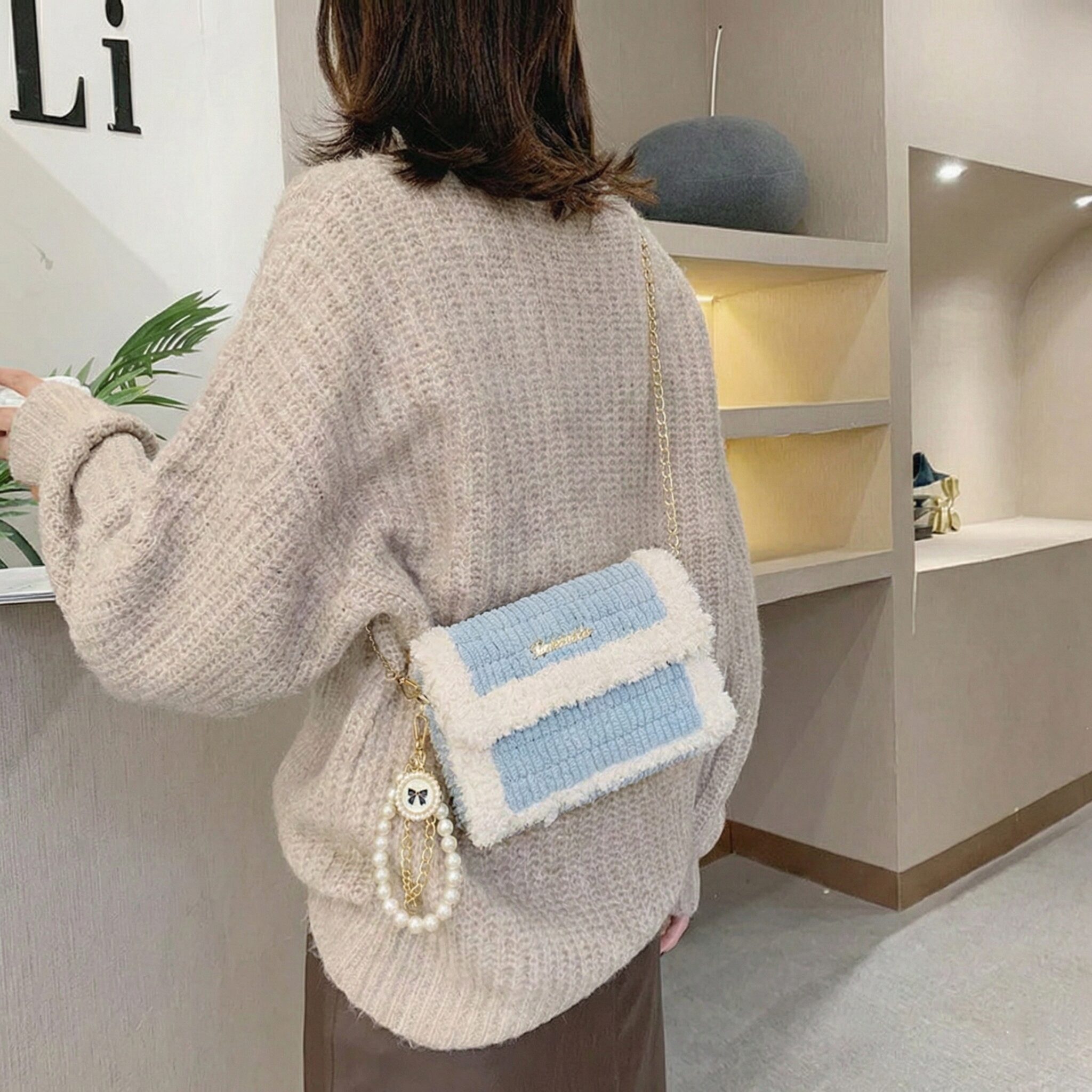 [영상제공] 샤샤벨 네트 공예 레터링키링백 가방 만들기 diy 재료 세트, 핑크, 1개쿠폰할인 상세 이미지 2