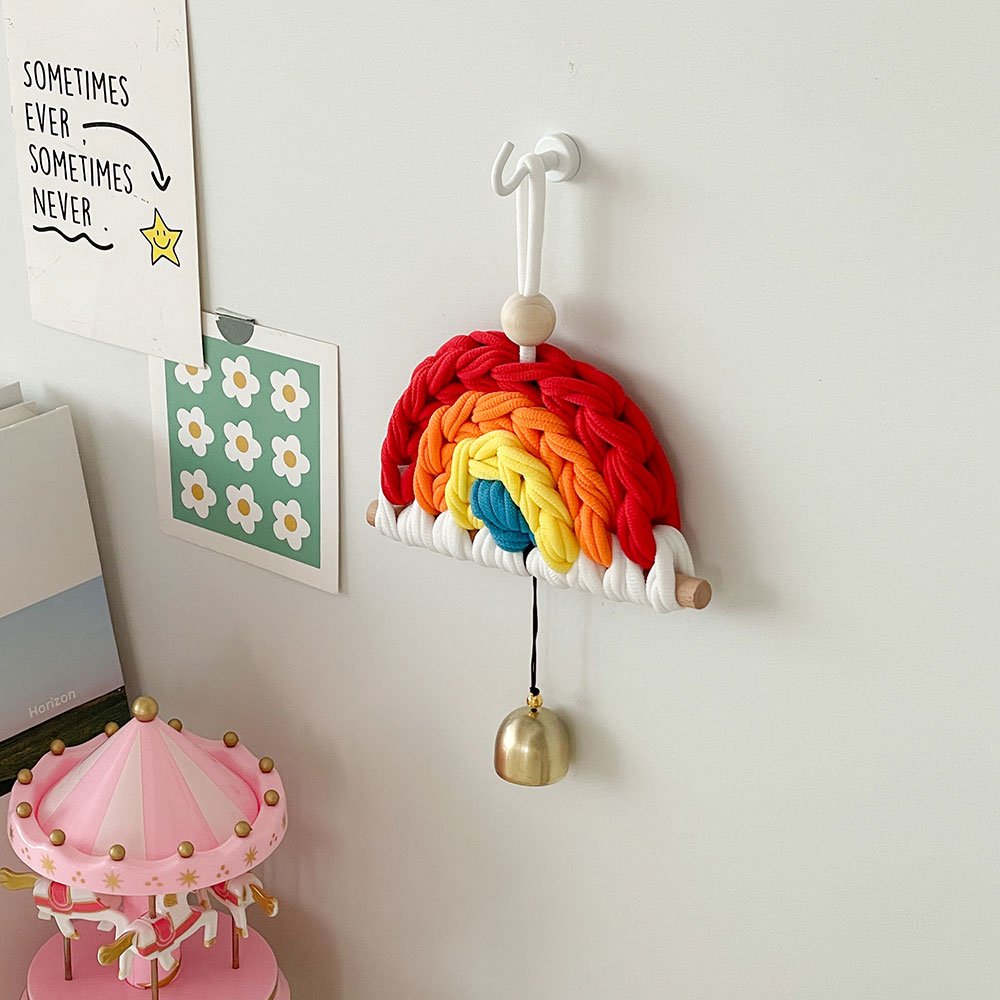 양말목 무지개 도어벨 현관문 풍경 종 DIY 만들기 체험 취미 키트, 무지개도어벨 상세 이미지 2