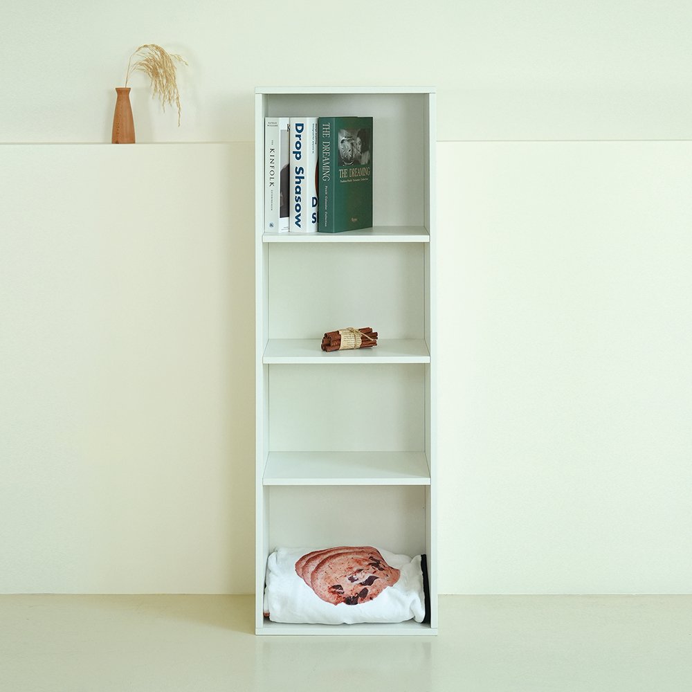 코멧 홈 오픈형 DIY 공간박스 책장, 화이트, 4단 상세 이미지 1