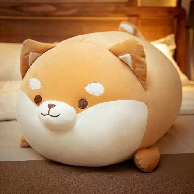 아트조이 엎드린 시바 인형 쿠션, 혼합색상