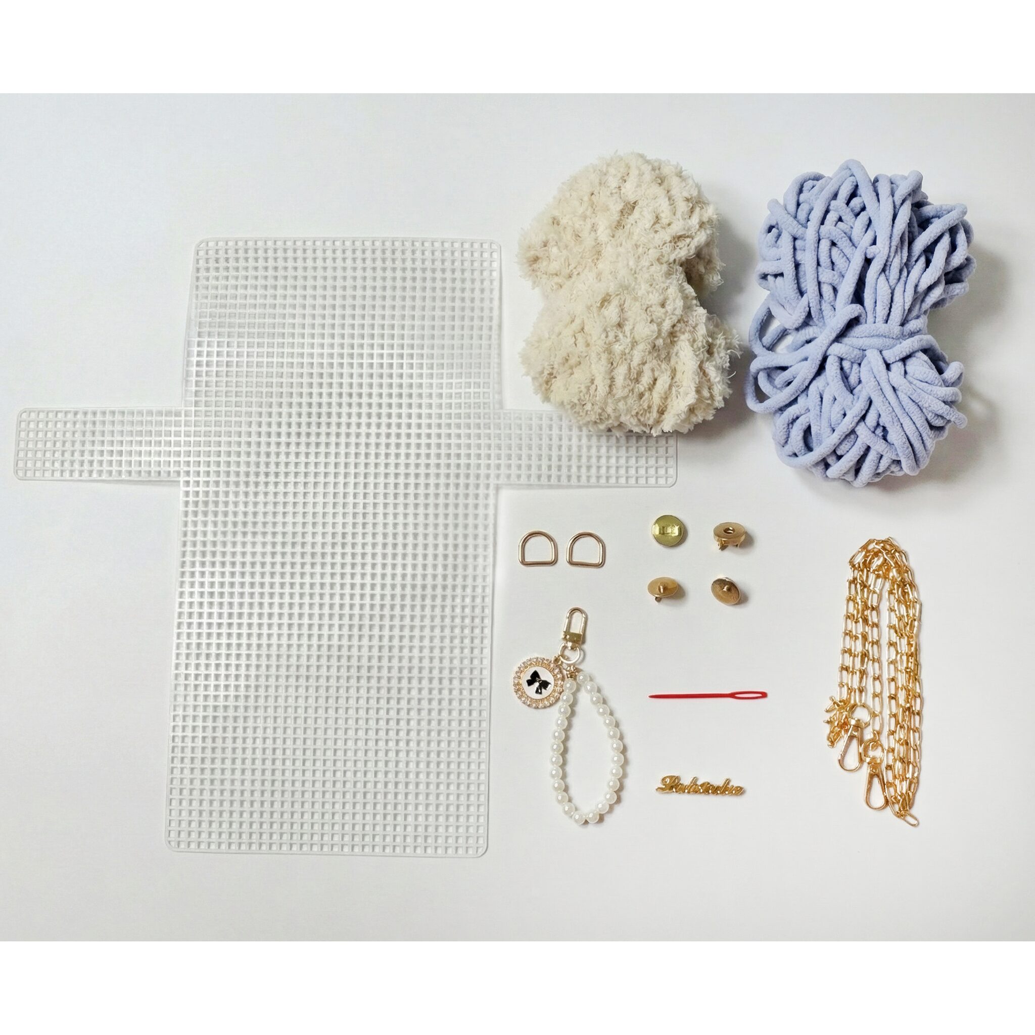 [영상제공] 샤샤벨 네트 공예 레터링키링백 가방 만들기 diy 재료 세트, 핑크, 1개쿠폰할인 상세 이미지 1