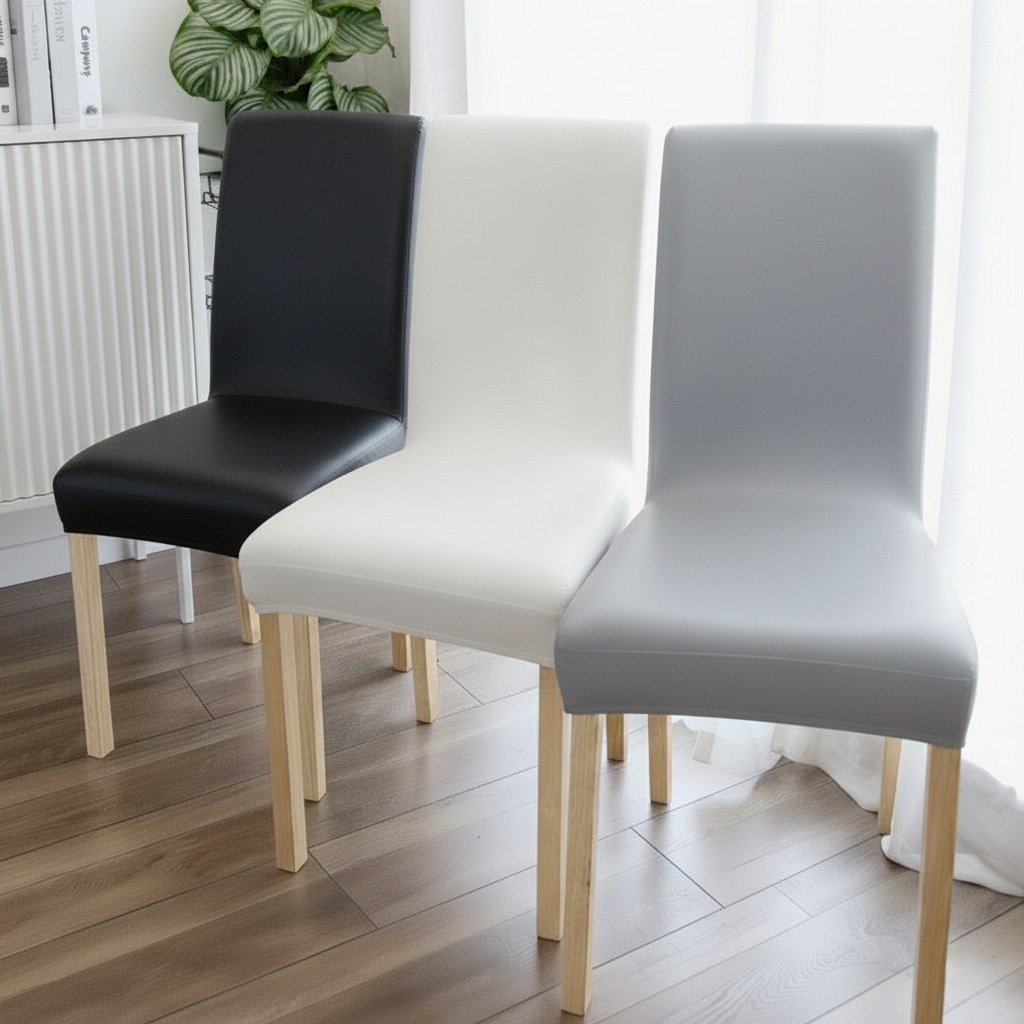 블레오 방수 가죽 식탁의자 커버 교체 천갈이 리폼 덮개, 1개, 그레이할인 상세 이미지 1