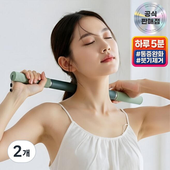 핏룸 프리미엄 바디라인 케어 마사지 스틱, green, 2개쿠폰할인