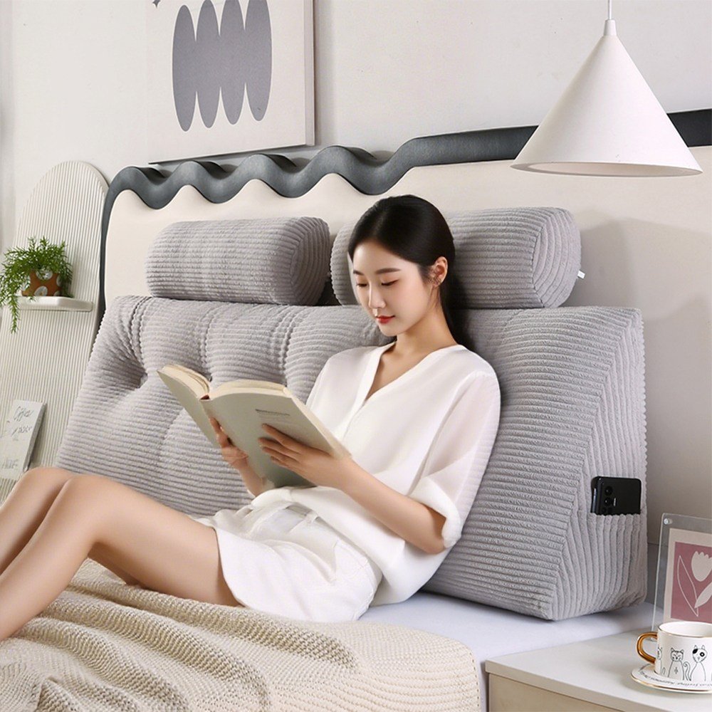 코잠 베개 달린 대형 다용도 삼각쿠션, 딥블루할인· 1일 남음 상세 이미지 2