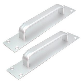 아이베란다 도어손잡이 알루미늄 핸들 전면 고정형 200mm, 실버, 2개