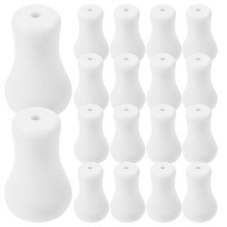 Toyvian 20피스 화이트 플라스틱 블라인드 풀 코드 손잡이 창문 블라인드 코드 엔드 교체 로마 쉐이드 커튼 가정용