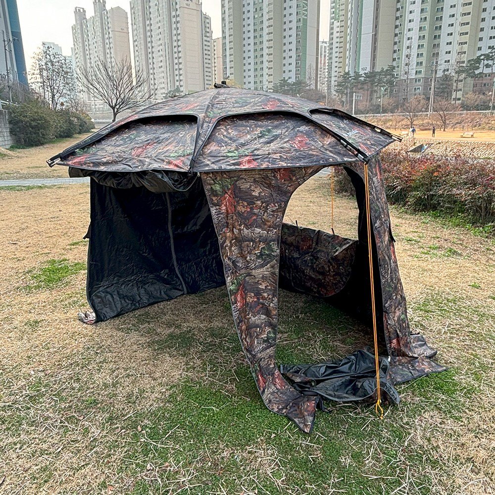 새론불산업 2024 신형 암막 지퍼형 낙엽무늬 파라솔 월 셋트 52인치 60인치 2층 낚시파라솔, 60인치 세트 상세 이미지 2