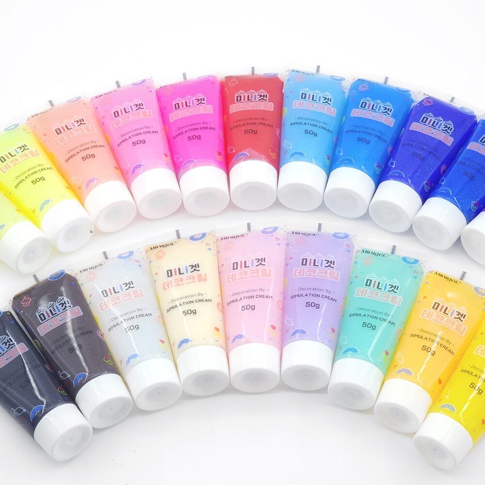 데코덴 생크림 접착제 데코크림 휴대폰 케이스꾸미기 펄 글리터 50g, C0031. 펄화이트 상세 이미지 1