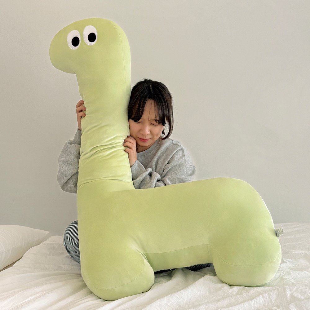 미뇽맨션 다이노 바디필로우 귀여운 반려 애착 대형 롱 모찌 인형 집들이 집순이 자취, 그린할인 상세 이미지 1