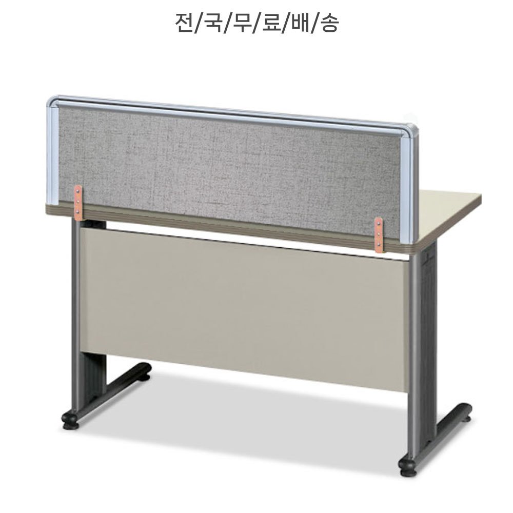 파티션세상[기본형] 책상파티션 책상가림막 목재 스크린파티션 우드파티션 사무실 칸막이 사무용파티션 사무실파티션, 통판 실크그레이 상세 이미지 2